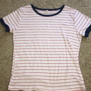 Red and white striped shirt